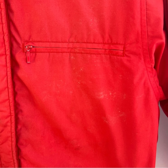 Vintage LL Bean Goose Down Jacket Womens M Medium Button Up Quilted Lining Red - Picture 2 of 6